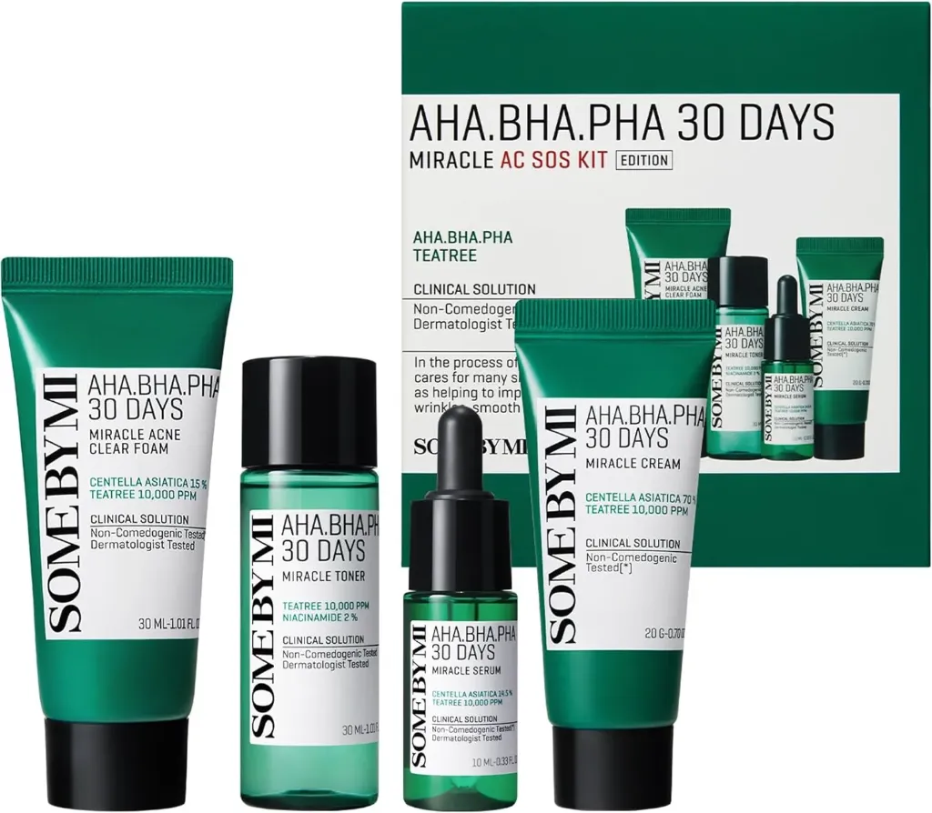 AHA, BHA, PHA 30 Days Miracle AC SOS Kit (4 pcs)