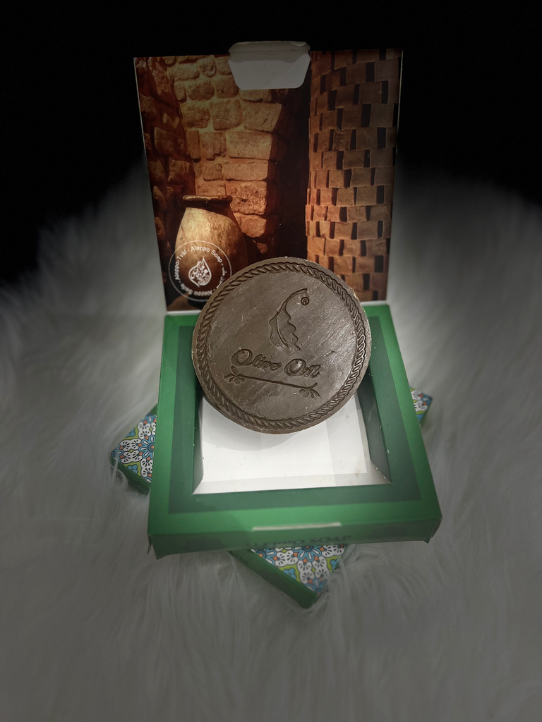 [P-SCB-004] صابون دائري برائحة المسك (صابون حلب)