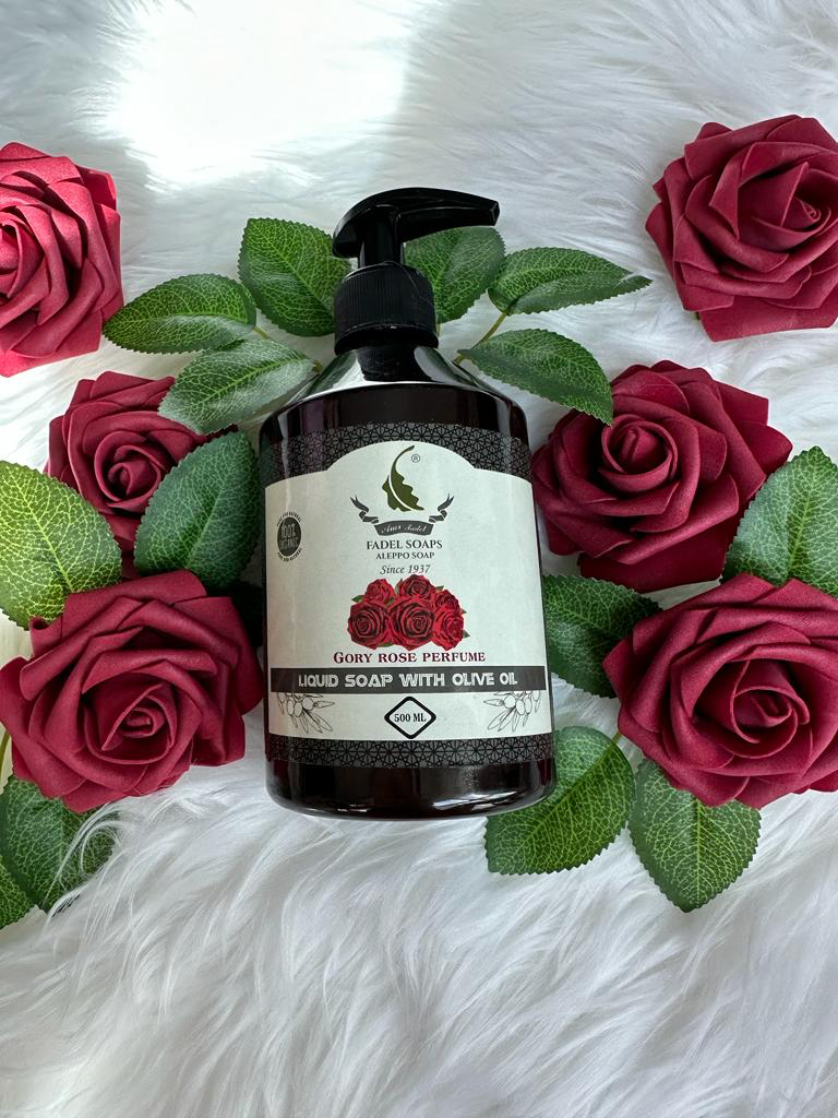 [P-SL-009] Olive Oil Liquid Soap with Gory Rose scent (Aleppo Soap)