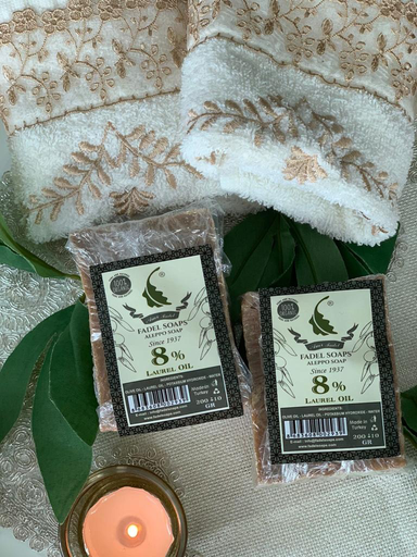 [P-STB-002] Traditional Handmade Aleppo Soap Bar with 8% Laurel Oil